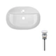 Комплект Qtap Scorpio: раковина накладная овальная 610x400x120 мм White + донный клапан PU02 QTAP QT14112203WN47315 - изображение 1