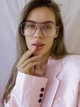 Очки солнцезащитные авиатор Aviator имиджевые прозрачные розовые с прозрачными линзами - изображение 3