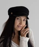 Кепи с козырьком из кашемира D.Hats черная со шнуровкой - изображение 1