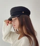 Кепи с козырьком из кашемира D.Hats черная со шнуровкой - изображение 3