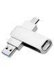 Флеш память USB Longxinda LXD-101-128 128GB USB 3.1 + Type-C Silver - изображение 1