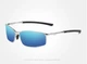 Чоловічі поляризаційні сонцезахисні окуляри KINGSEVEN 7501 Silver Blue - зображення 3