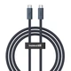 Кабель USB 4.0 Type-C - Type-C високошвидкісний Baseus Flash Series 2 Full Featured (240W, 8K 60HZ, 1m). Black - зображення 4
