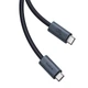 Кабель USB 4.0 Type-C - Type-C високошвидкісний Baseus Flash Series 2 Full Featured (240W, 8K 60HZ, 1m). Black - зображення 7