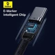 Кабель USB 4.0 Type-C - Type-C високошвидкісний Baseus Flash Series 2 Full Featured (240W, 8K 60HZ, 1m). Black - зображення 12