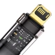 Кабель USB-A на Lightning Baseus Explorer Series Auto Power-Off Fast Charging (2m, 2.4A, 480 Mbps). Black - зображення 6