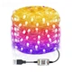 Умная RGB гирлянда "Роса" Smart-Twin, 10м, от USB, 100 LED, управление смартфоном, настройка каждого диода, Bluetooth, IP44 - изображение 4