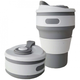 Стакан складной силиконовый Collapsible Coffee Cup чашка 350мл серый - изображение 1