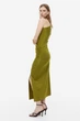 Платье H&M L оливковый 23111182216 - изображение 3