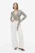 Блуза H&M M кремово черный 3011161742 - изображение 2