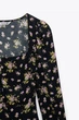 Сукня Zara XS чорний квіти 8431344330 - зображення 3