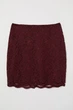 Спідниця H&M 38 бордовий 2302679606 - зображення 1