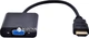 Адаптер STLab HDMI - VGA, 0.15 м с кабелями аудио и питания от USB (U-990 black) - изображение 2