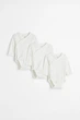 Боди (3шт) H&M 62см белый 507694298 - изображение 1