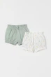 Трусики (2шт) H&M 98см біло-зелений 807843676 - зображення 1