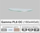 Стеклянная полочка настенная навесная овальная Commus PL6 OC (180х440х6мм) - изображение 2