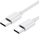 Кабель Foxconn USB-C to USB-C 3.1 з швидкою зарядкою і синхронізацією для Apple 1 м White (31675) - зображення 1