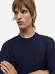 Футболка хлопковая длинная мужская H&M 271074658 M Темно-синяя (2727000040178) - изображение 5