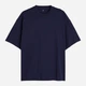 Футболка хлопковая длинная мужская H&M 271074658 M Темно-синяя (2727000040178) - изображение 6