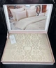 Двоспальний Євро комплект Maison D'or Pearl Linens Beige Сатин-бамбук Жаккард - изображение 2
