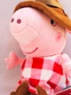 Плюшевая игрушка Свинка Пеппа Ковбой в шляпе 20 см Peppa из семьи Пеппа Голограмма в коробке Розовая - изображение 4