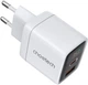 Мережевий зарядний пристрій Choetech USB-A USB-C PD 35W з дисплеєм White (PD6052-EU-WH) - зображення 2