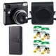 Подарунковий набір камера миттєвого друку Fujifilm Instax Square SQ40/ Чохол чорний / Фотоальбом чорний (80 фото) / Фотопапір (80 знімків) - зображення 1