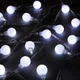 Гирлянда светодиодная Шарики на елку, 200 LED, 10мм, 10м, белый провод, Белый - изображение 2