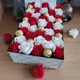 Подарунковий бокс з цукерками Ferrero та трояндами для дівчини на новий рік день народження 8 березня день народження (ar116) - зображення 3