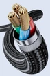 Аудіокабель Toocki 3.5 мм - 2 RCA адаптер-розгалужувач для ТВ / планшета / ноутбука, 5 м, чорний (95614384) - зображення 3