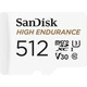Карта памяти microSDXC SanDisk High Endurance 512Gb/class 10/V30/R100Mb/s/W40Mb/s/adapterSD (SDSQQNR-512G-GN6IA) - изображение 1