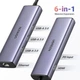 USB Хаб UGREEN CM512 6 in 1/USB-C/HDMI/3xUSB 3.0/USB-C PD/Gigabit Ethernet/Grey (UGR-15598) - зображення 3