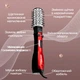Стайлер для укладання волосся фен браш 3 в 1 Gemei GM-4828 з насадками 1000Вт Red - зображення 3