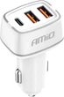 Автомобільний зарядний пристрій Amio 2xUSB-A + USB-C 32W (03890/038901) - зображення 1