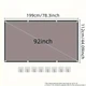 Экран для проектора VEIDADZ 92 дюймов 200 х 110 см настенный светоотражающий серый 4K HD 16:9 с люверсами и креплением - изображение 2