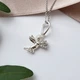Серебряная подвеска кулон Янгол с Белым камнем серебро 925 пробы 3287 1.00г - изображение 3