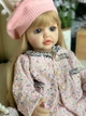 Велика вінілова лялька ручної роботи Reborn Baby Doll зі справжнім світлим волоссям та блакитними очима. - зображення 3
