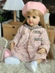 Велика вінілова лялька ручної роботи Reborn Baby Doll зі справжнім світлим волоссям та блакитними очима. - зображення 6