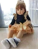 Лялька 55 см ручної роботи велика вінілова в короні Reborn Baby Doll зі справжнім волоссям - зображення 2