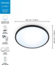 Світильник стельовий розумний WiZ SuperSlim Ceiling, 16W, 1500lm, 29,2см, 2700-6500K, Wi-Fi, чорний (00137994) - зображення 2