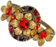 Кольцо "Огненный цветок" Michal Negrin с кристаллами Swarovski, ручная работа - изображение 1