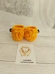 Плюшевые Пинетки handmade Лисички для малышей на 0-6 месяцев вязаные крючком - изображение 3