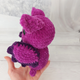 М'яка плюшева іграшка handmade Кажан 21 см фіолетова в'язана гачком амігурумі - зображення 4