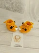 Плюшевые Пинетки handmade Лисички для малышей на 0-6 месяцев вязаные крючком - изображение 4