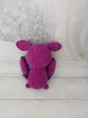 М'яка плюшева іграшка handmade Кажан 21 см фіолетова в'язана гачком амігурумі - зображення 5