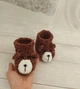 Плюшеві Пінетки handmade Ведмедики для малюків на 0-6 місяців в'язані гачком - зображення 2