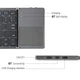 Портативная складная мини Bluetooth-клавиатура B033 3 в 1 с тачпадом для Android, IOS, Windows (eng/ru) Grey-Black - изображение 4