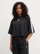 Футболка хлопковая оверсайз короткая женская Adidas W 3S Sj Tlr T JD4998 S Black/White (4067902969176) - изображение 6