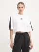 Футболка хлопковая оверсайз короткая женская Adidas W 3S Sj Tlr T JD4999 XS White/Black (4067902192642) - изображение 6
