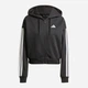 Толстовка на молнии с капюшоном женская Adidas W 3S Ft Fz Hd JE0052 L Black/White (4067902925905) - изображение 11